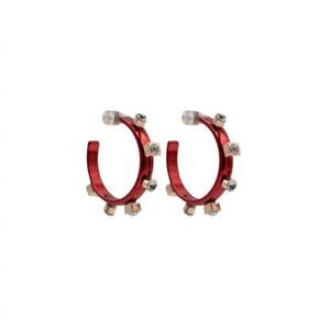 NEW SMITH & CO women's metal hoop earrings in red